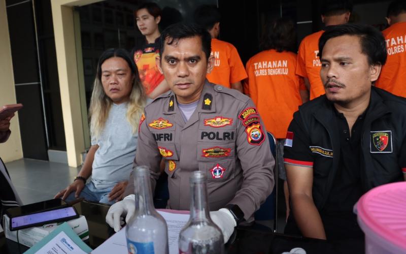 Polresta Bengkulu saat konferensi pers