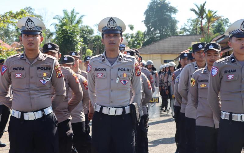 Untuk kesiapsiagaan Polres Seluma rutin laksanakan Latihan Dalmas (Pengendalian Massa)