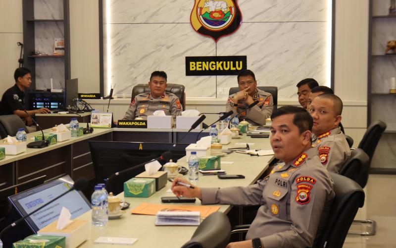 Wakapolda Bengkulu Mengikuti Forum Belajar Bersama dengan Tema "Patroli Presisi" dengan narasumber ICITAP (International Criminal Investigative Training Assistance Program)